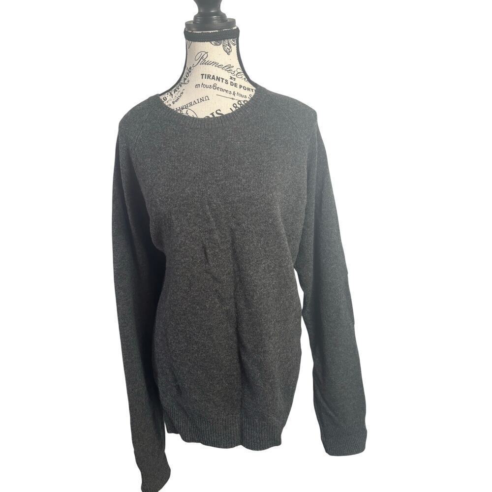 JCrew Mens 100% Lambswool Charcoal Sweater - Picture 1 of 4